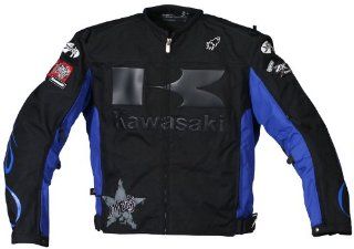 Joe Rocket Kawasaki Industry Mens Textile Motorcycle Jacket Black/Blue Extra Large Automotive