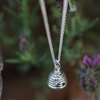 silver beehive necklace by scarlett jewellery