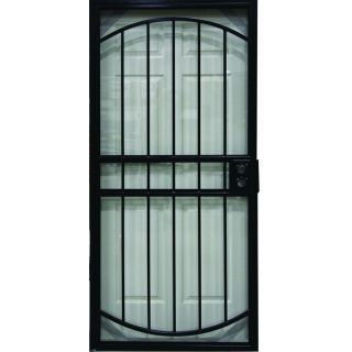 LARSON Black Steel Security Door (Common 30 in x 81 in; Actual 34.25 in x 79.75 in)