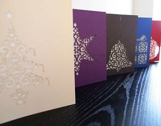 laser cut christmas cards by intricate home