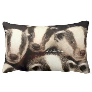 Cute Badger Cubs Pillow