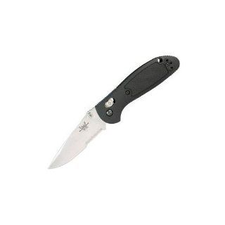 Benchmade Pardue Design Mini Griptillian Combo Edge Knife with Satin Finish Blade and Black Handle  Folding Camping Knives  Sports & Outdoors