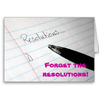 New Year's Resolution List Card