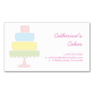 Pastel Cake Bakery Business Card Template