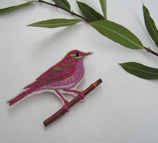 willow warbler brooch by mogwaii design