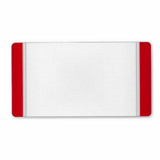 Party Name Tag Label Red White Labels