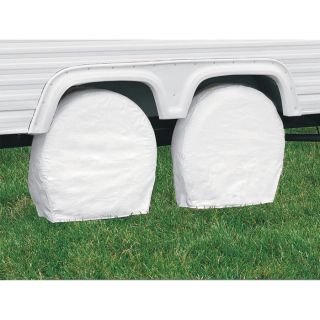 Classic Accessories RV Wheel and Tire Storage Covers   White, Fits 29   31 3/4