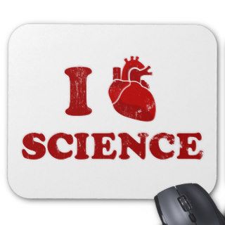 i love science / i heart science / anatomy mouse pads