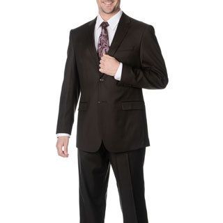 Pronto Mens Wool Max Brown Wool Blend 2 piece Suit