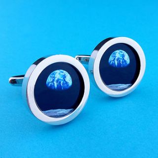 earthrise from space cufflinks by wild life designs