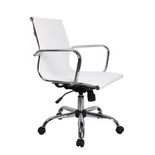 Winport Industries Mid Back Leather Executive Swivel Office Chair WTB 7160 Co
