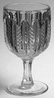 Duncan & Miller Mardi Gras Clear (Pressed) Water Goblet   Stem #42, Pressed Glas