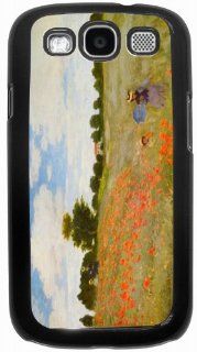 Rikki KnightTM Claude Monet Art Poppies   Black Hard Rubber TPU Case Cover for Samsung® Galaxy i9300 Galaxy S3 Cell Phones & Accessories