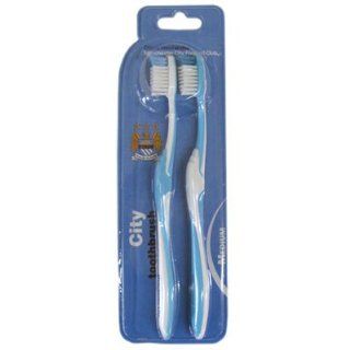 Manchester City FC Official EPL Toothbrush Twin Pack Sports & Outdoors