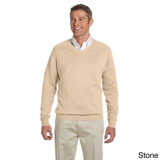 Devon and Jones Mens Cotton Long sleeve V neck Sweater Grey Size 2XL