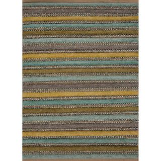 Handwoven Naturals Stripe Pattern Multicolor Accent Rug (2 X 3)