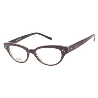 Kenzo 2154 C02 Eggplant Horn Prescription Eyeglasses Kenzo Prescription Glasses