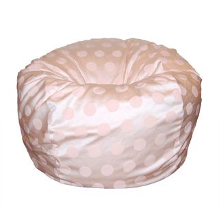Ahh Products 36 inch Delightful Dots Bean Bag Chair Pink Size Large