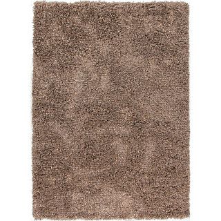 Handwoven Shags Abstract Pattern Brown Polyester Rug (36 X 56)