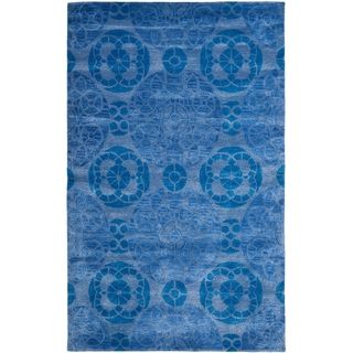 Safavieh Handmade Wyndham Blue Wool Area Rug (89 X 12)