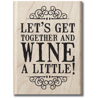 Laugh Out Loud Mounted Rubber Stamp 2.25x3.25 wine A Little