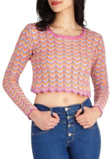 Mink Pink Go Chevron Sweater  Mod Retro Vintage Sweaters