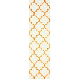 Nuloom Handmade Moroccan Trellis Faux Silk Wool Runner Rug (26 X 8)