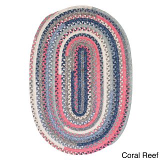 Perfect Stitch Multicolor Braided Cotton blend Rug (6 X 9 Oval)