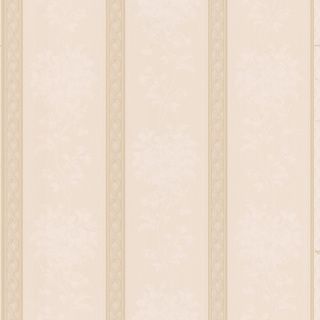 Brewster Neutral Beige Ornate Stripe Wallpaper