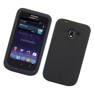 ZTE Avid N9120 Hybrid Case Black Tpu Black Net [Include Free Gift Stylus Pen] Cell Phones & Accessories