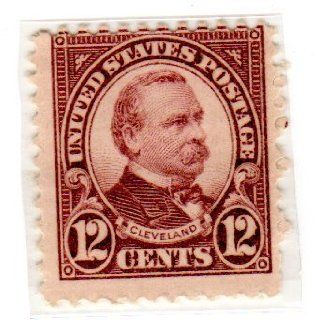 Postage Stamps United States. One Single 12 Cents Brown Violet Grover Cleveland Stamp Dated 1923, Scott #564. 