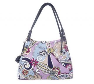 Brighton Fantasia Double Handle Flower Printed Shoulder Bag —
