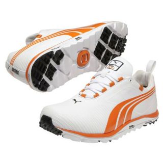 Puma Mens Faas Lite Spikless Orange Stripe Golf Shoes