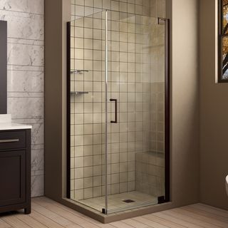 Dreamline Elegance 34 In. D X 30 In. W X 72 In. H Frameless Pivot Shower Enclosure