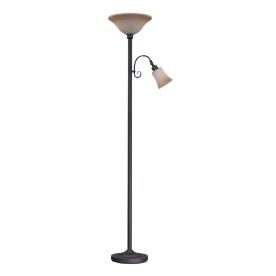 Canarm Oil Rubbed Bronze Flamenco Floor Lamp with Amber Scavo Glass