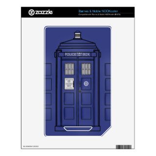 Blue London Call Box Vintage Police Box Skin For The NOOK Color