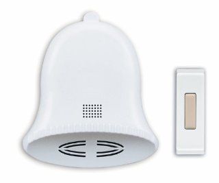 Heath/Zenith SL 6504 Wireless Battery Operated Door Chime Kit with Three Holiday Tunes, White   Doorbell Kits  