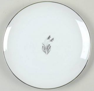 Fukagawa Moonlight Salad Plate, Fine China Dinnerware   Platinum And Gray Leaves