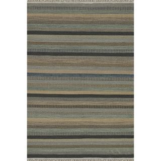 Hand woven Lloyd Ocean Wool Rug (50 X 76)