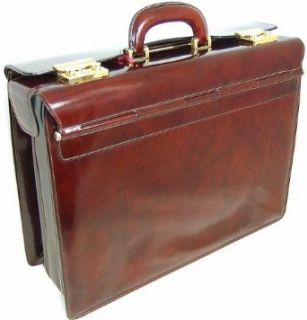 Pratesi Laptop Compatible Catalog Briefcase in Coffee Brunelleschi Leather Clothing
