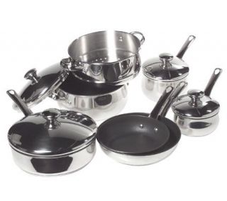 CooksEssentials Stainless 500 Nonstick 11pc Cookware Set —