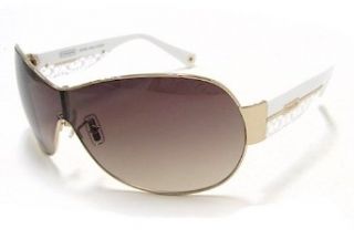 Coach Leanne S566 Sunglasses S 566 Golden/White 718 Frame Clothing