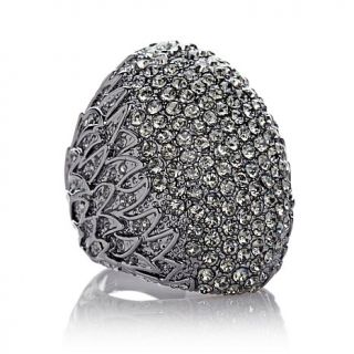 Joan Boyce "Always Glamorous" Crystal Leaf Design Ring