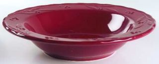 Signature Bella Red (Ruby) 13 Large Salad Serving Bowl, Fine China Dinnerware  