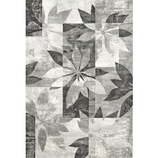 Grey Floral Mida Rug (5 X 8)