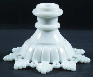 Westmoreland Ring And Petal Milk Glass Single Light Candlestick   Line #1875,Mil