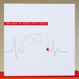 my heart skip a beat card by come for a dream