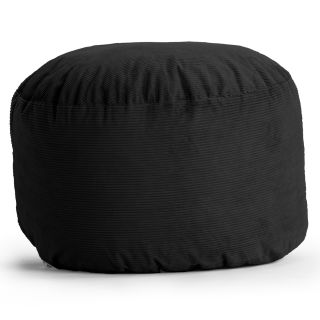 Comfort Research Fufsack Wide Wale Corduroy 3 foot Bean Bag Chair Black Size Medium