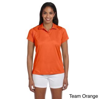 Harriton Ladies 4 Oz. Polytech Polo Orange Size XXL (18)