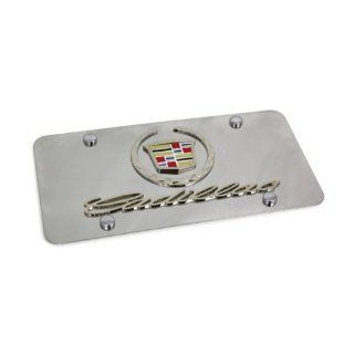 Chrome Wreath Cadillac Logo Front License Plate Frame Stainless Mirror Steel 3D Automotive